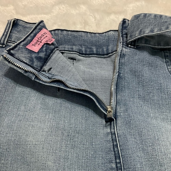 NWT Juicy Couture Size 29  Med Wash Denim Midi Cargo/Nomad Skirt W/ Belt - Picture 8 of 12